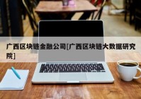 广西区块链金融公司[广西区块链大数据研究院]