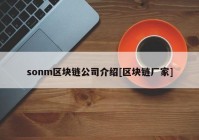 sonm区块链公司介绍[区块链厂家]