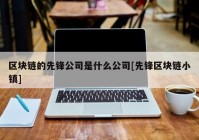 区块链的先锋公司是什么公司[先锋区块链小镇]